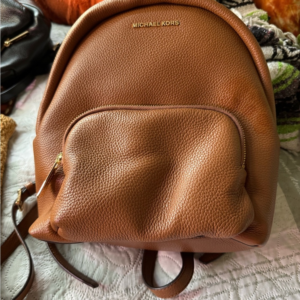 Michael Kors Tan Leather Backpack